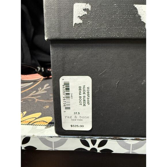 $525 MSRP - Rag & Bone Beha Nude Suede Bootie - Sz 7.5 - NWB - Picture 8 of 9